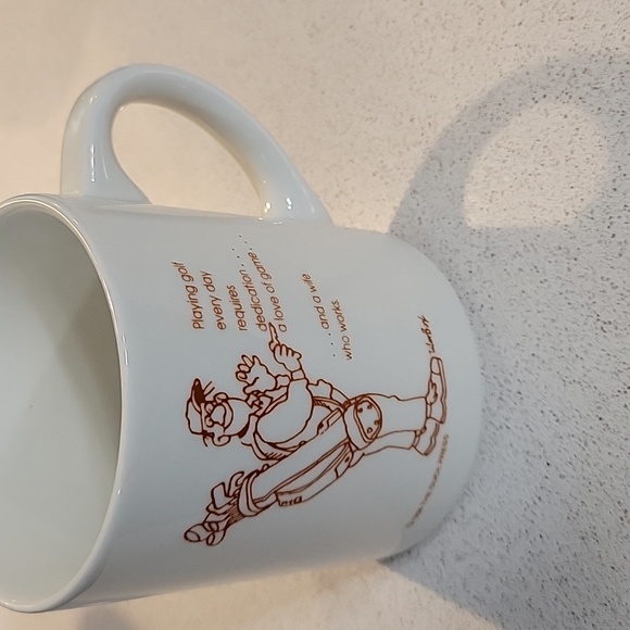 GOLFERS Love of the Game Mug, Humorous Golfer Dad Needs Working Wife coffee cup - Picture 2 of 6